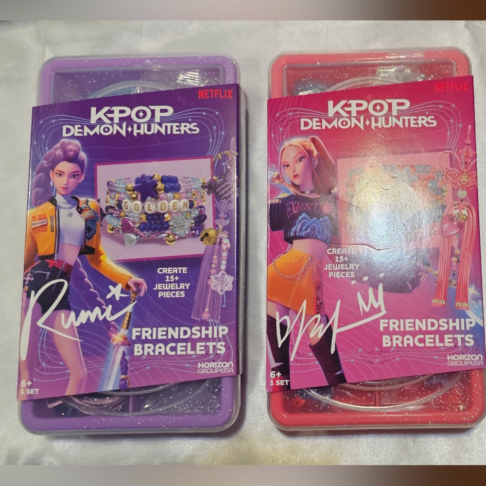3 K-Pop Demon Hunters Friendship Bracelet Craft Kits